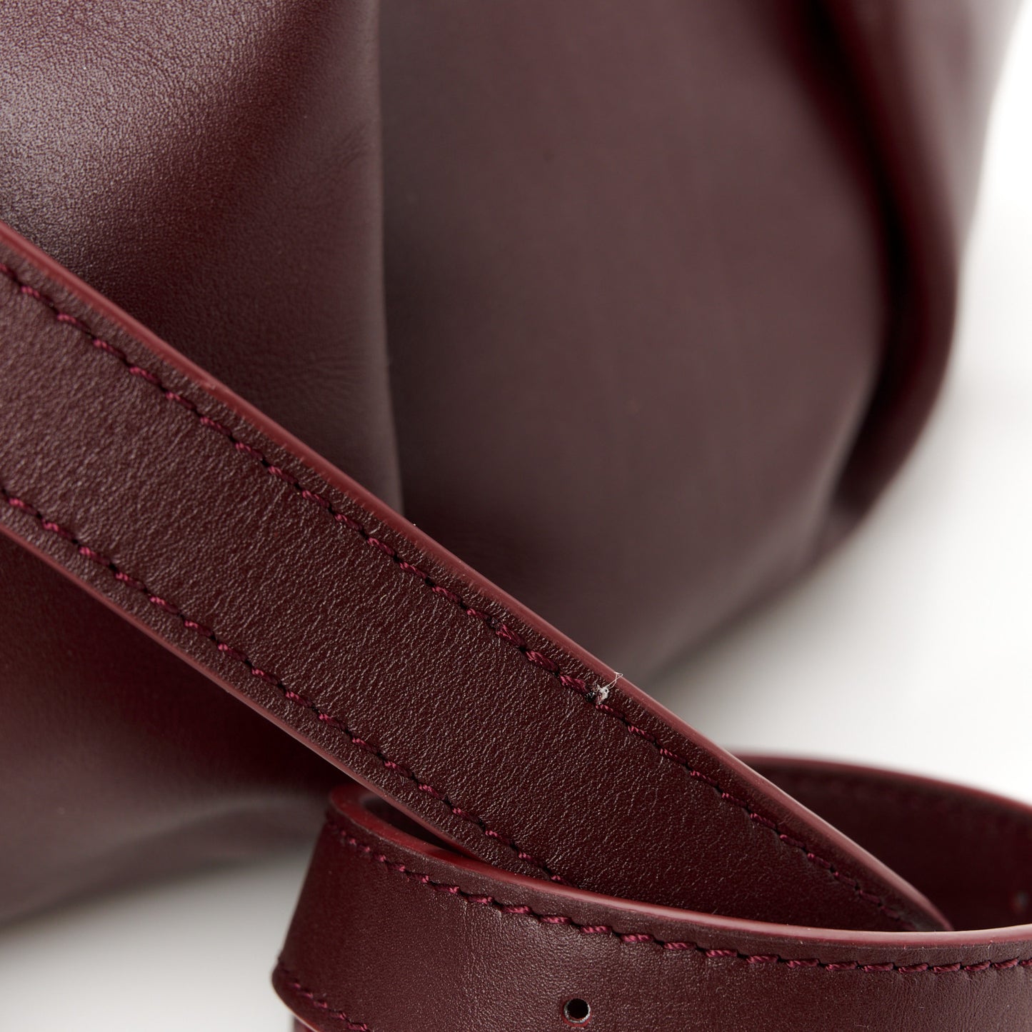 Shiny Nappa Calfskin Small Paseo Bag Burgundy