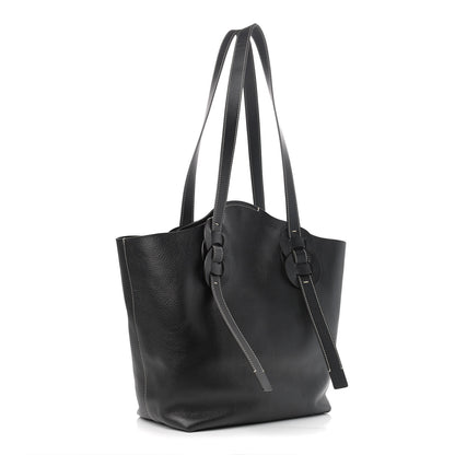 Chloe Small Grain Smooth Calfskin Medium Darryl Tote Black 3 of 9