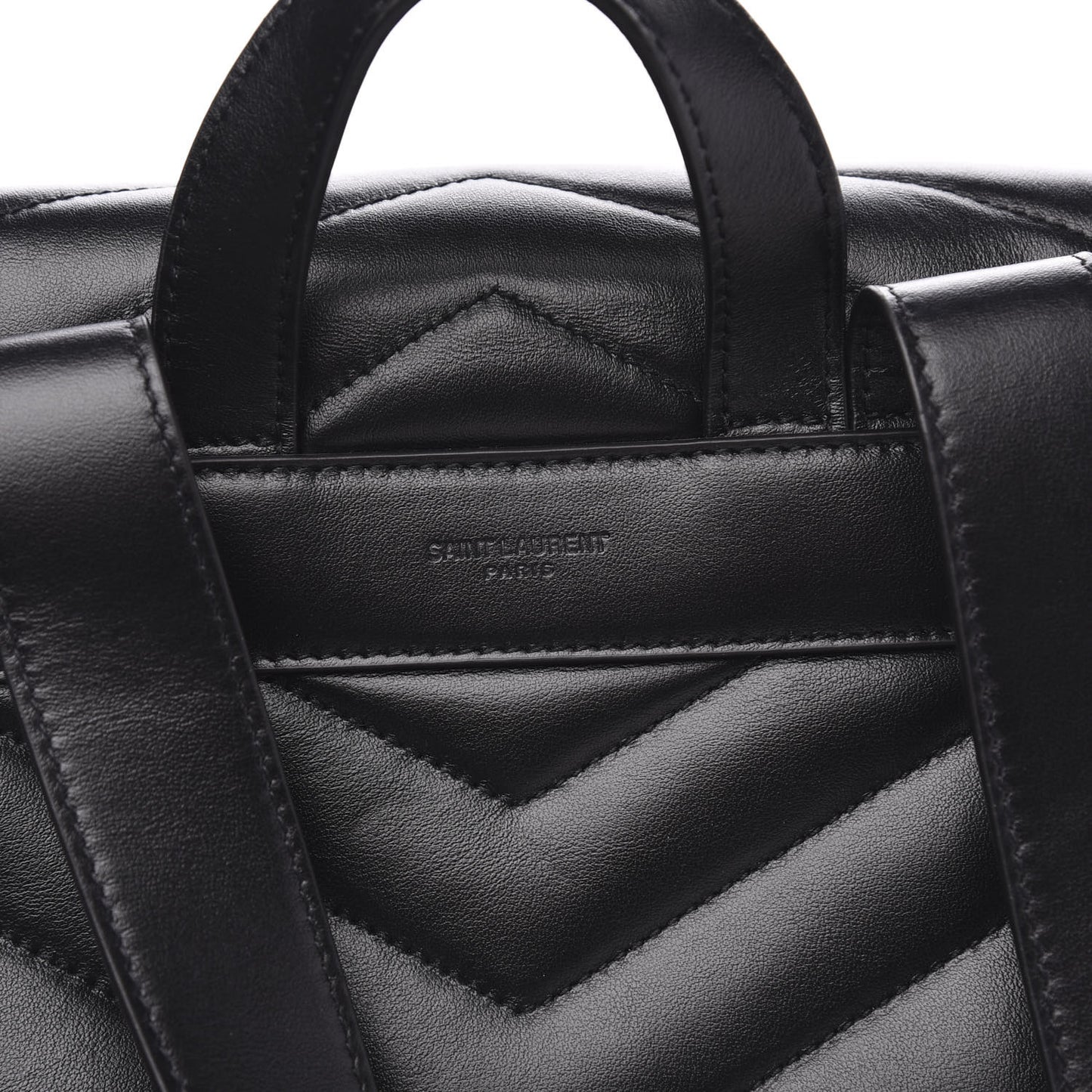 Calfskin Y Quilted Monogram Medium Loulou Backpack Black