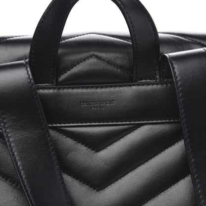 Saint Laurent Calfskin Y Quilted Monogram Medium Loulou Backpack Black 7 of 10