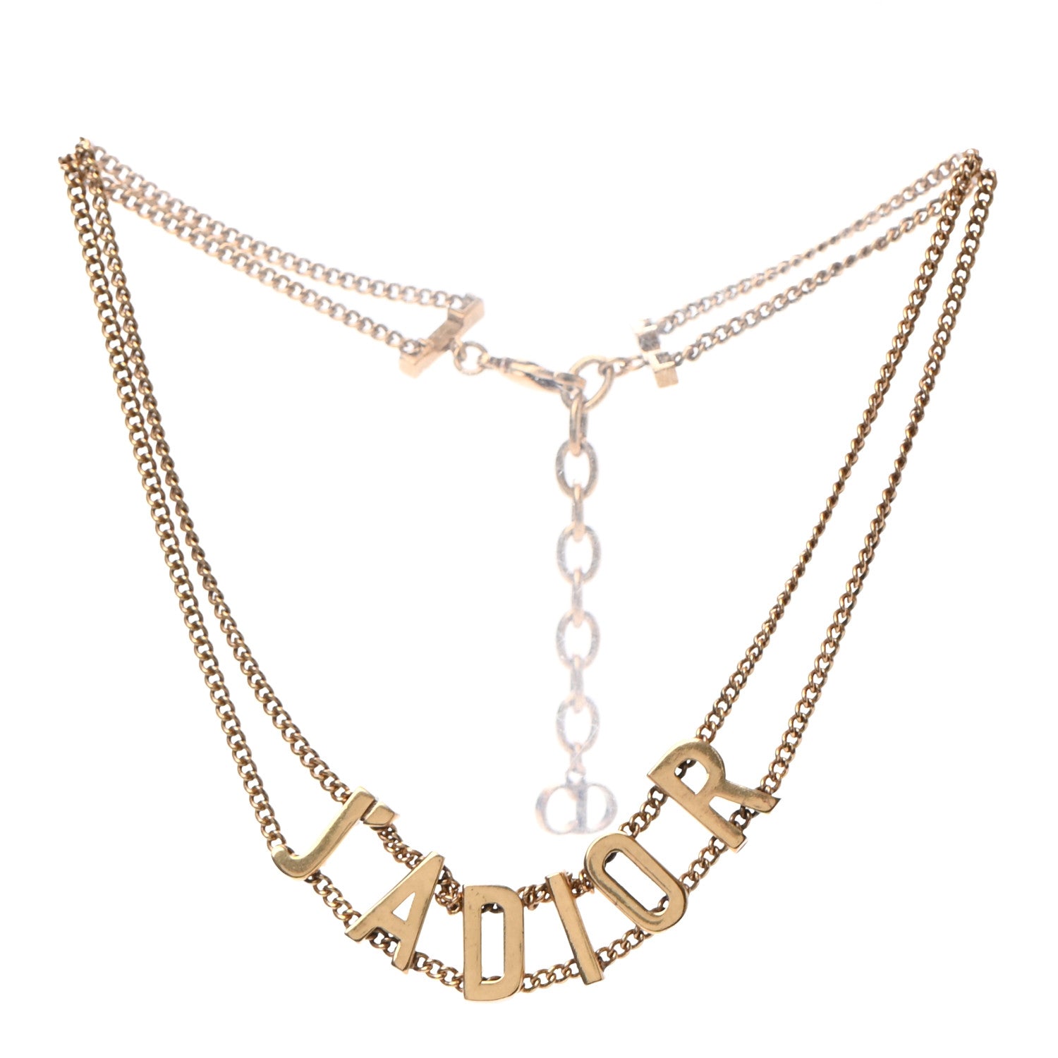 Christian Dior Metal J'Adior Choker Necklace Aged Gold 3 of 5