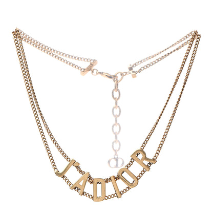 Christian Dior Metal J'Adior Choker Necklace Aged Gold 3 of 5