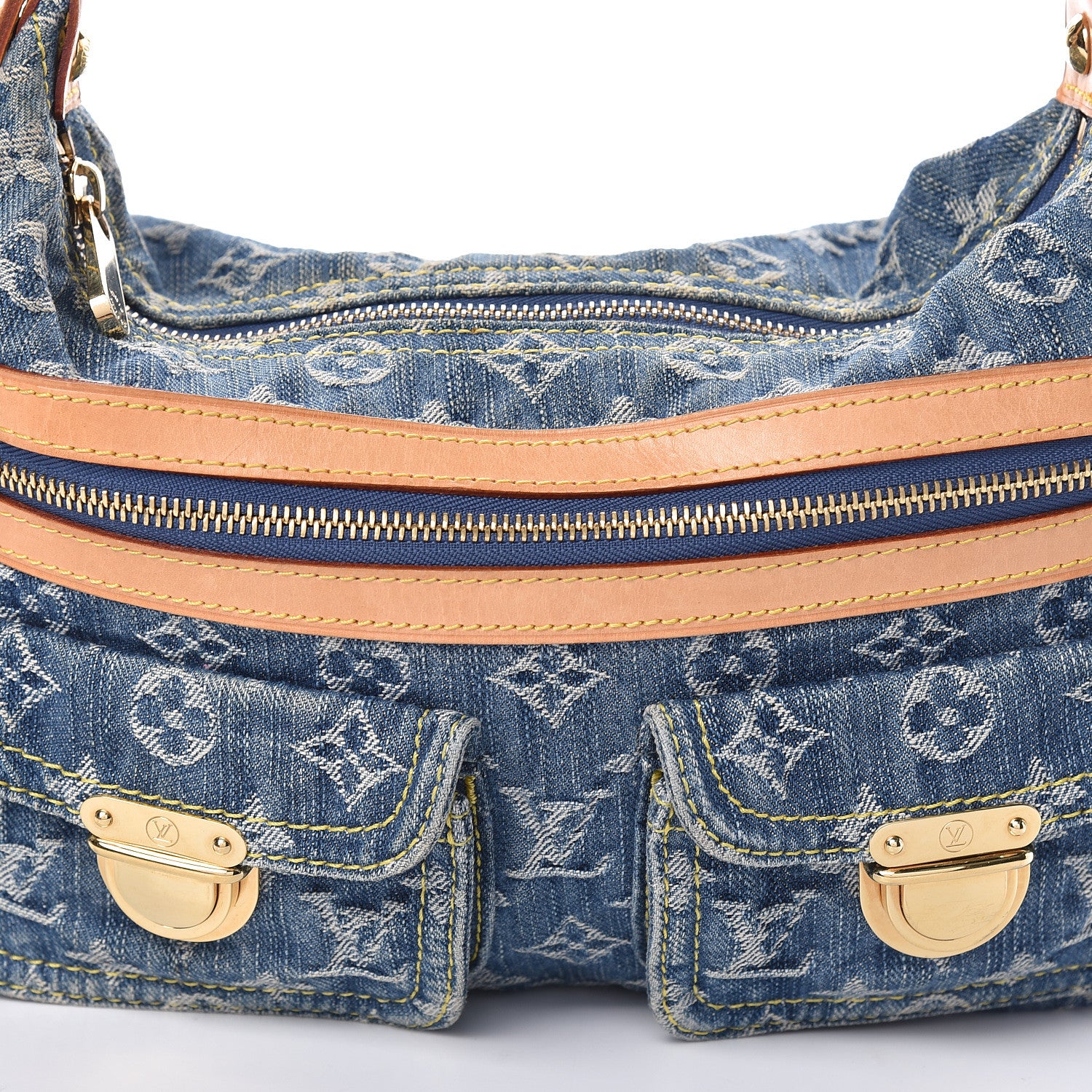 Louis Vuitton Monogram Denim Baggy PM Blue 7 of 12