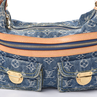 Louis Vuitton Monogram Denim Baggy PM Blue 7 of 12
