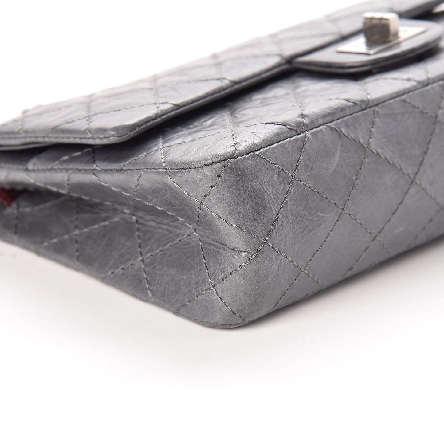 Aged Calfskin Quilted 50th Anniversary 2.55 Reissue 225 Flap Grey