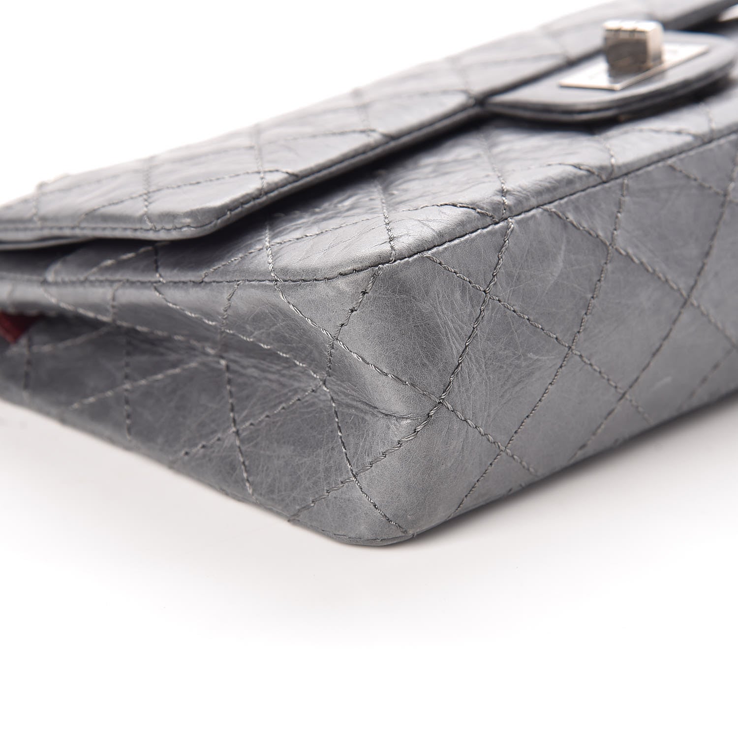 Chanel Aged Calfskin Quilted 50th Anniversary 2.55 Reissue 225 Flap Grey 11 of 11