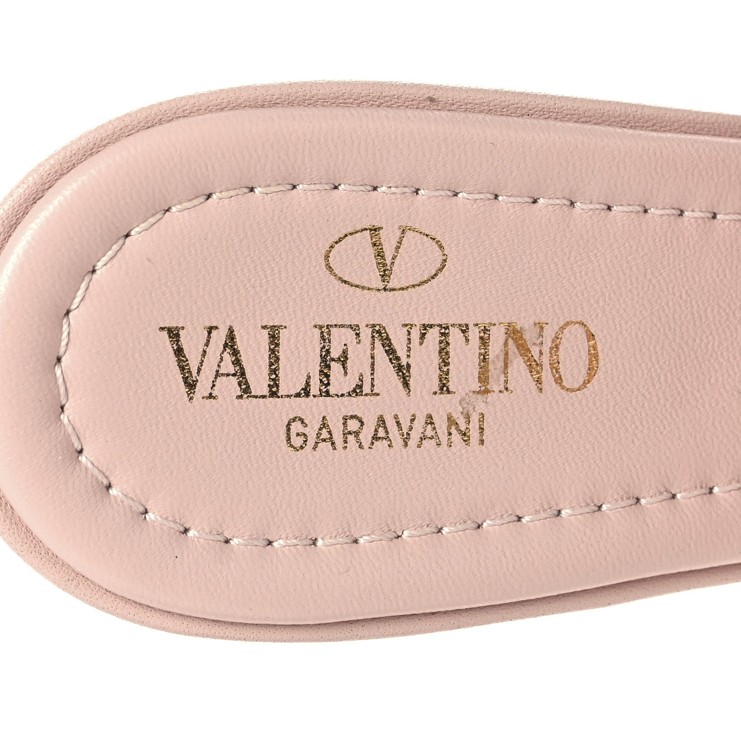 Valentino Garavani Nappa Enamel Quilted Monochrome Roman Stud 65mm Slide Sandals 39.5 Rose Cannelle 9 of 9