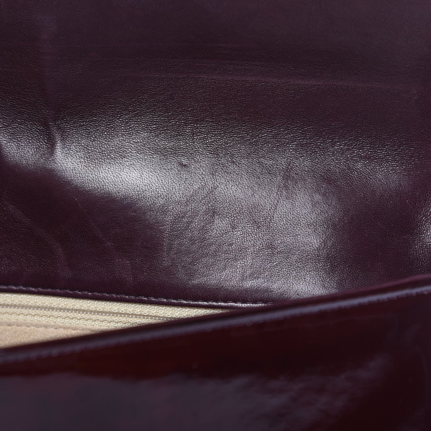 Chanel Patent Chocolate Bar Quilted CC Flap Burgundy 13 of 15