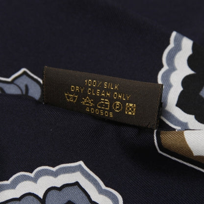 Louis Vuitton Silk Hibiscus Bandeau Navy 5 of 5