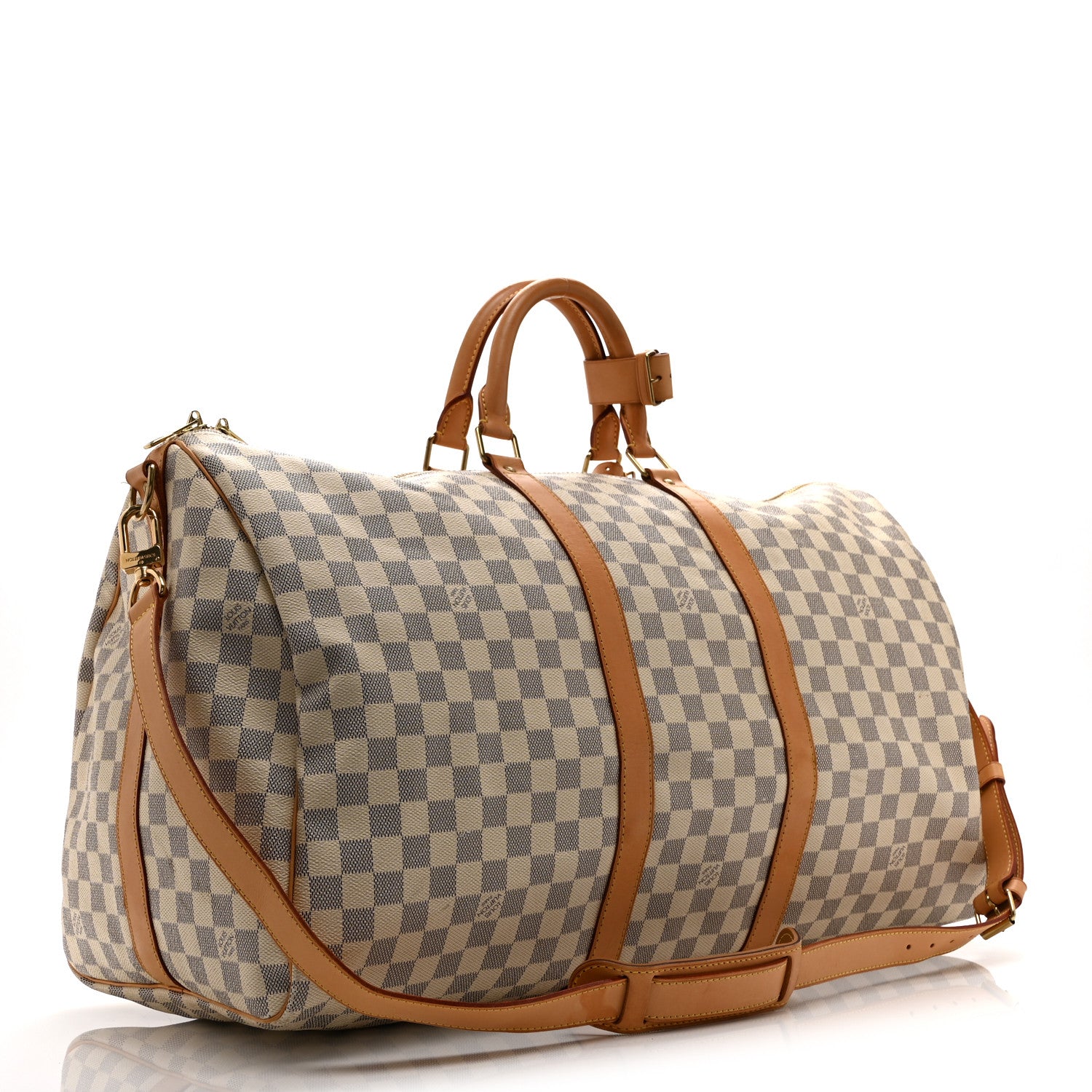 Louis Vuitton Damier Azur Keepall Bandouliere 55 2 of 9