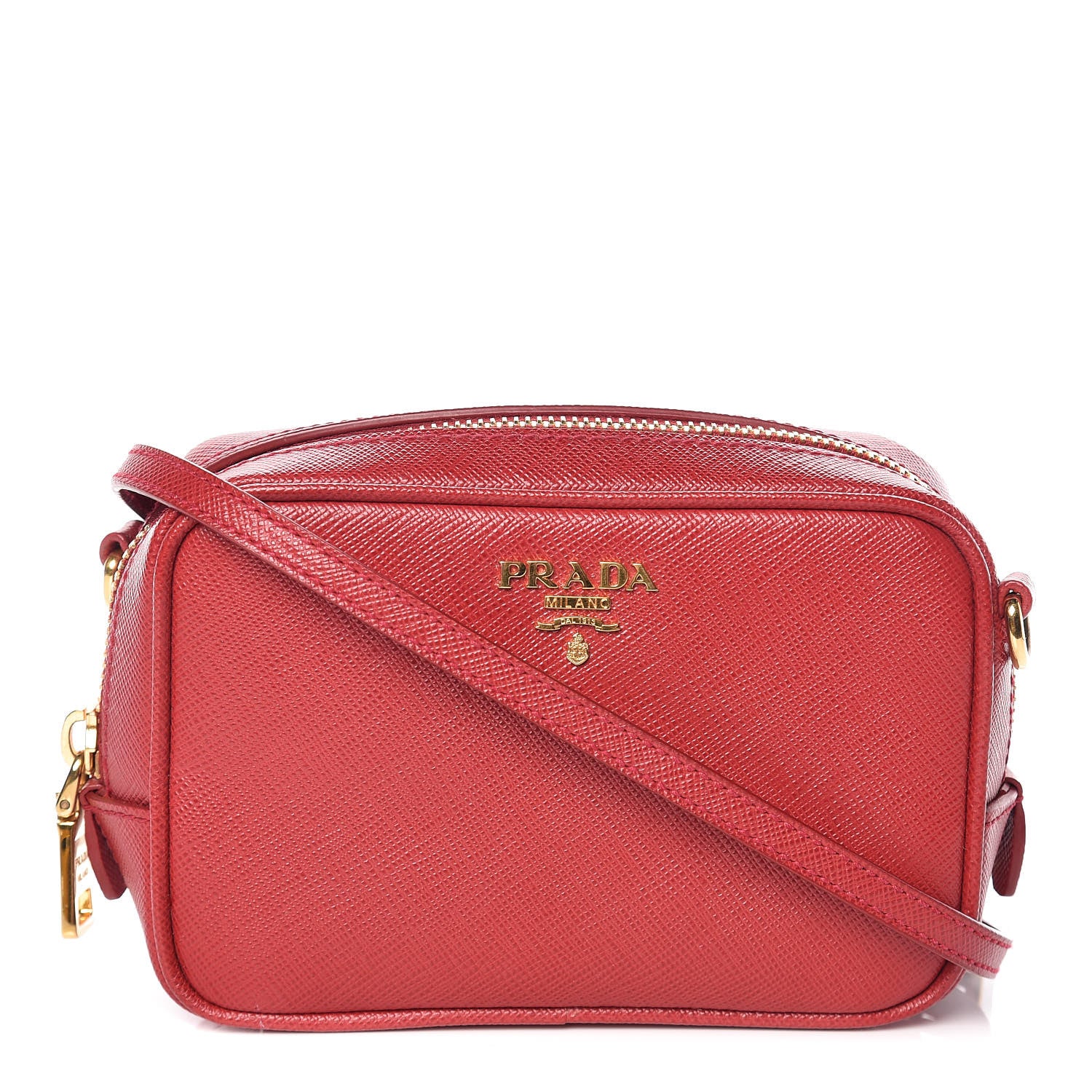 Prada Saffiano Mini Camera Crossbody Bag Rosso 1 of 9