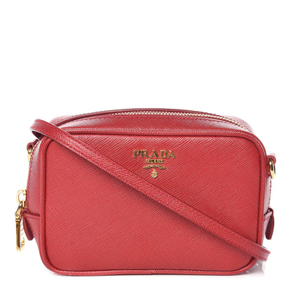 Prada Saffiano Mini Camera Crossbody Bag Rosso 1 of 9