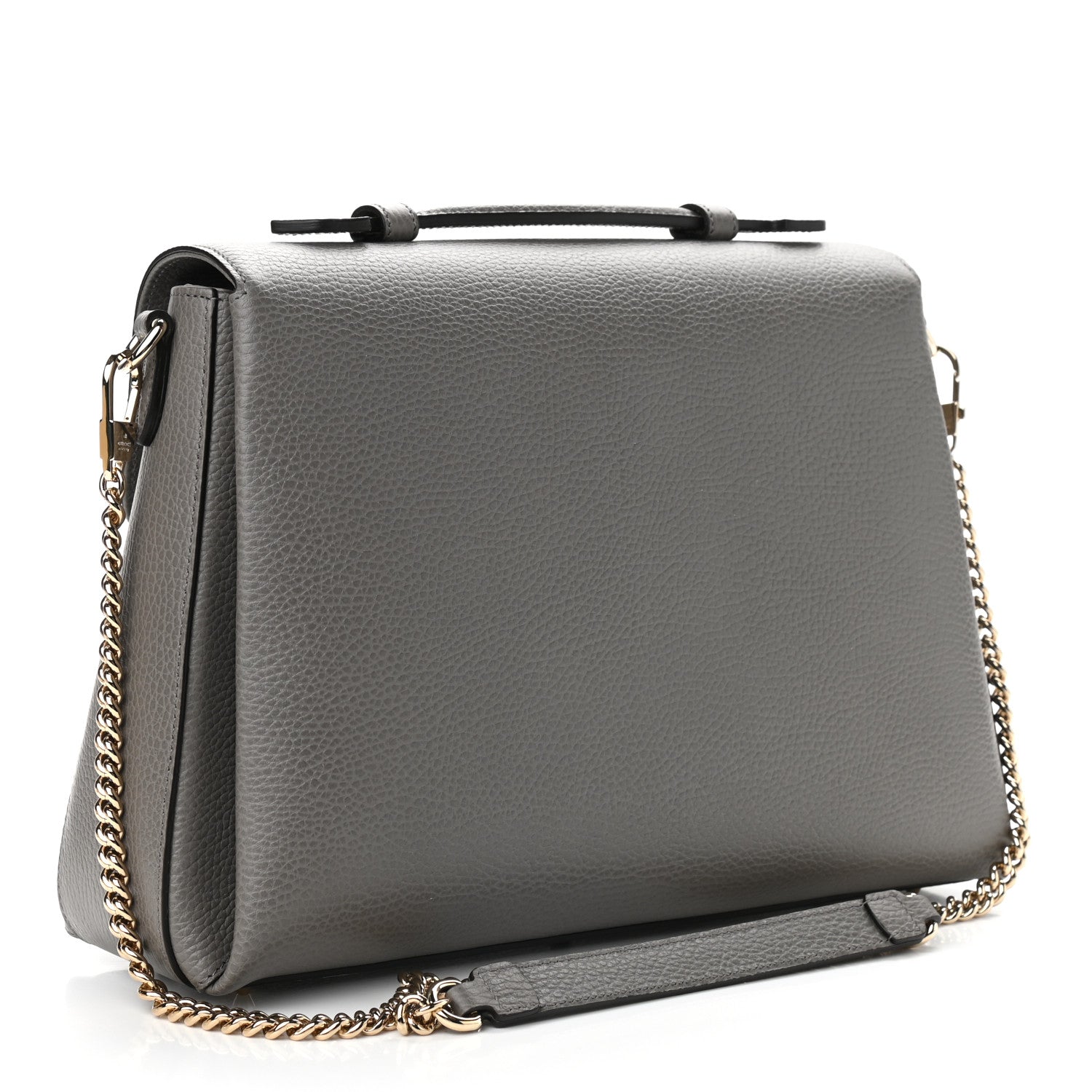 Gucci Dollar Calfskin Medium Interlocking G Top Handle Shoulder Bag Loess 2 of 8