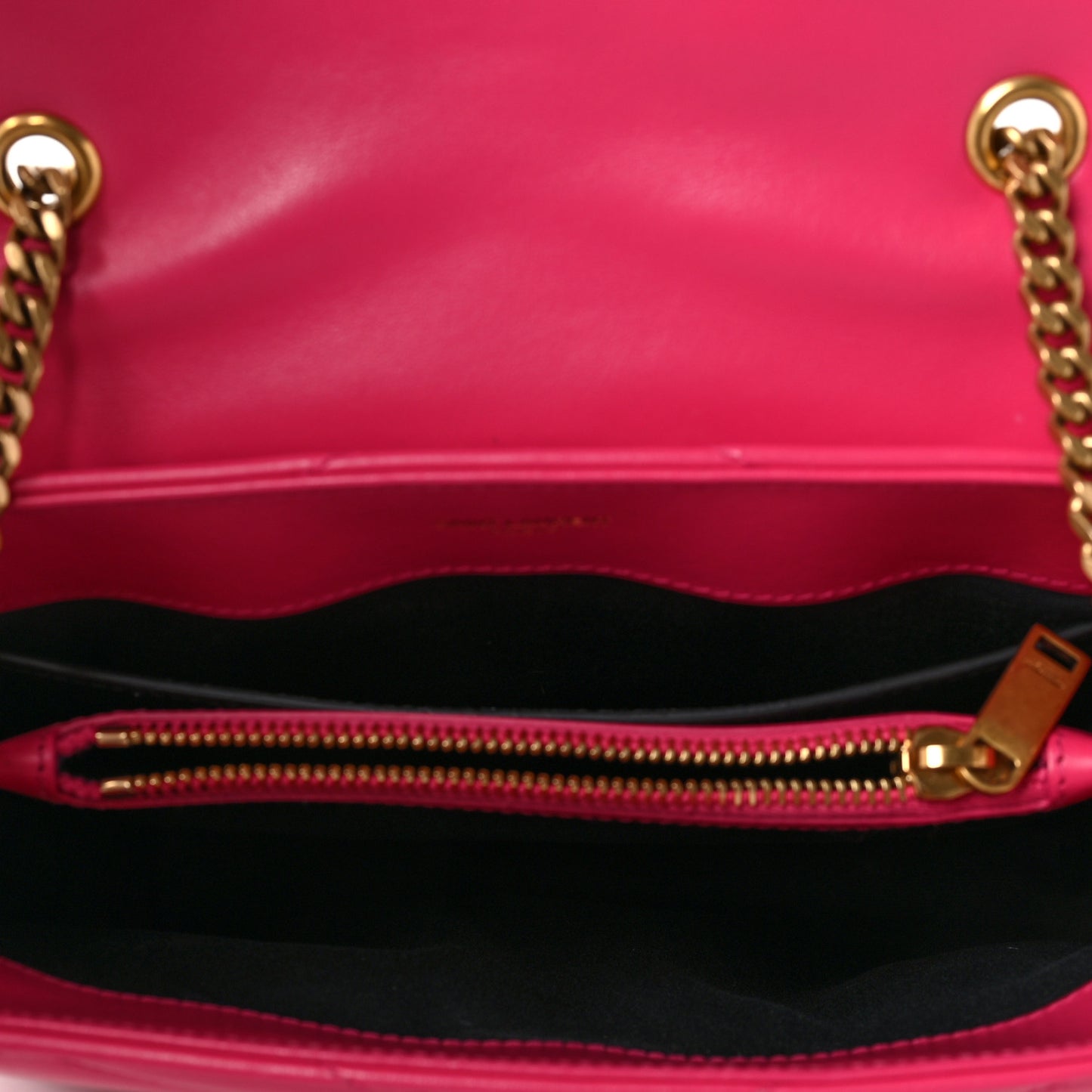 Calfskin Y Quilted Monogram Small Loulou Chain Satchel Fresh Fuchsia