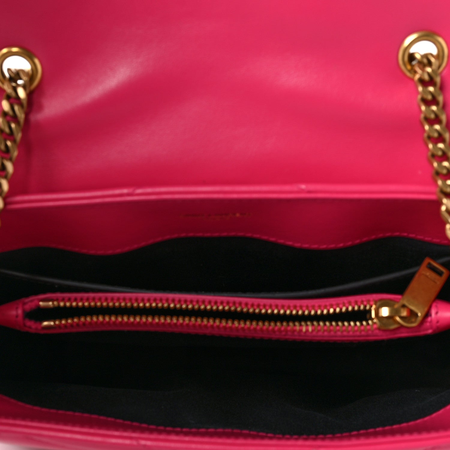 Saint Laurent Calfskin Y Quilted Monogram Small Loulou Chain Satchel Fresh Fuchsia 5 of 8