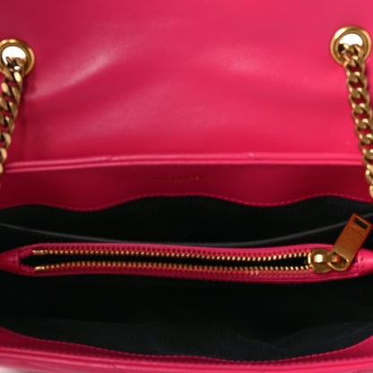 Saint Laurent Calfskin Y Quilted Monogram Small Loulou Chain Satchel Fresh Fuchsia 5 of 8