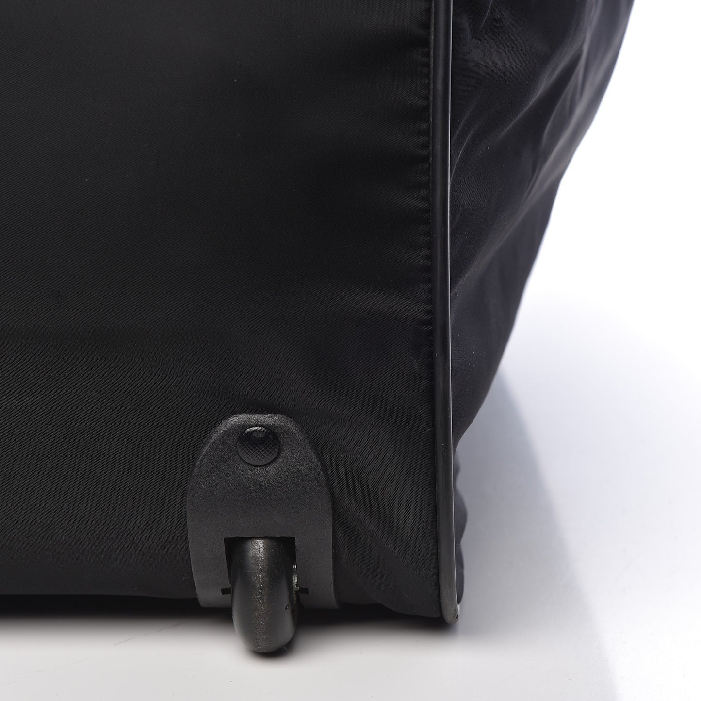 Tessuto Nylon Saffiano Rolling Duffle Black