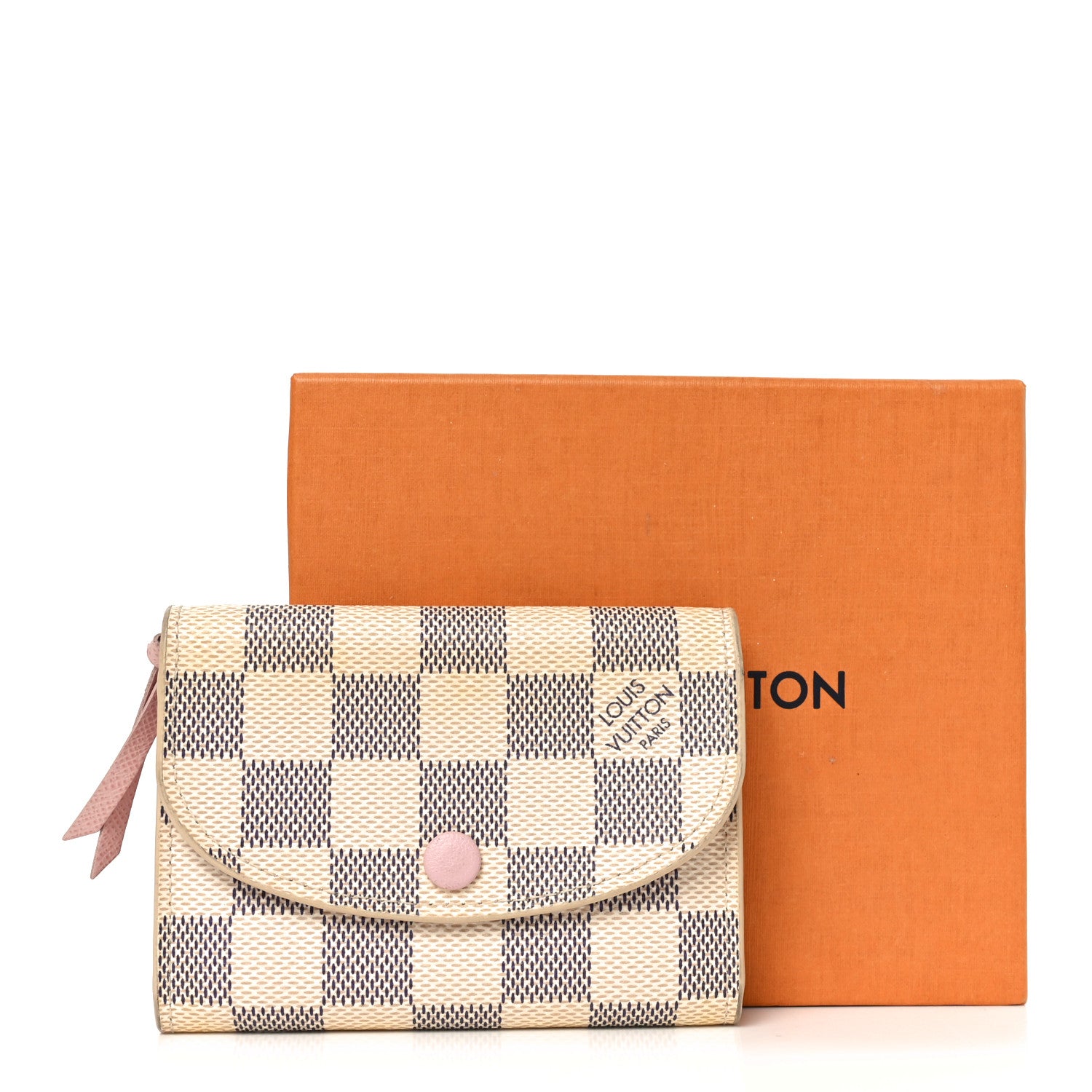 Louis Vuitton Damier Azur Rosalie Coin Purse Rose Ballerine 14 of 14
