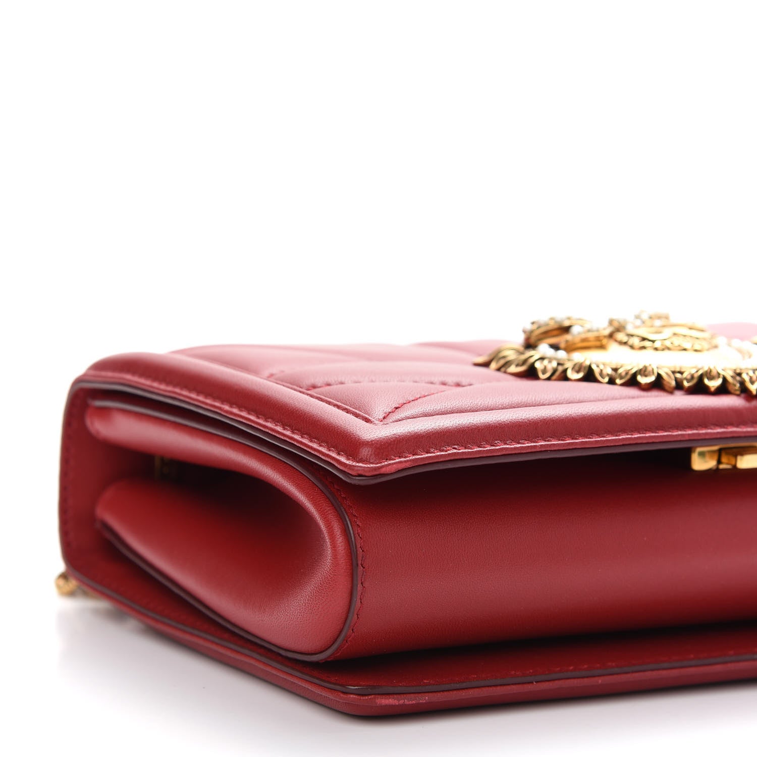 Dolce & Gabbana Calfskin Medium Devotion Crossbody Bag Red 8 of 11