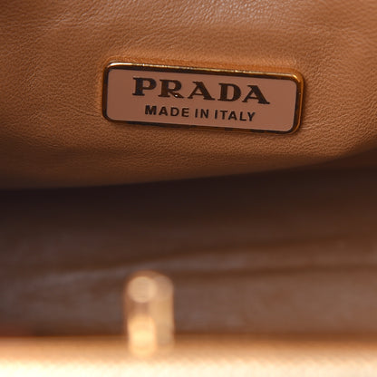 Prada Metallic Saffiano Top Handle Frame Bag Platino 6 of 18