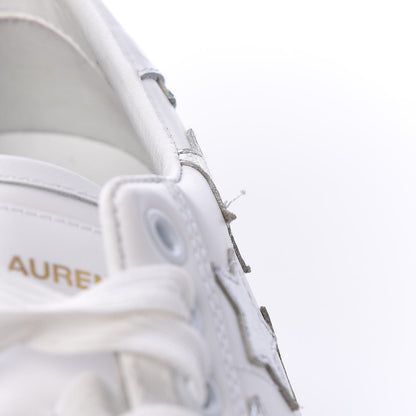 Saint Laurent Calfskin Star Court Sneakers 37.5 White Argent 10 of 11