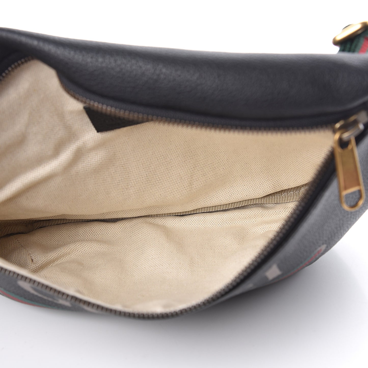 Grained Calfskin Logo Belt Bag Black