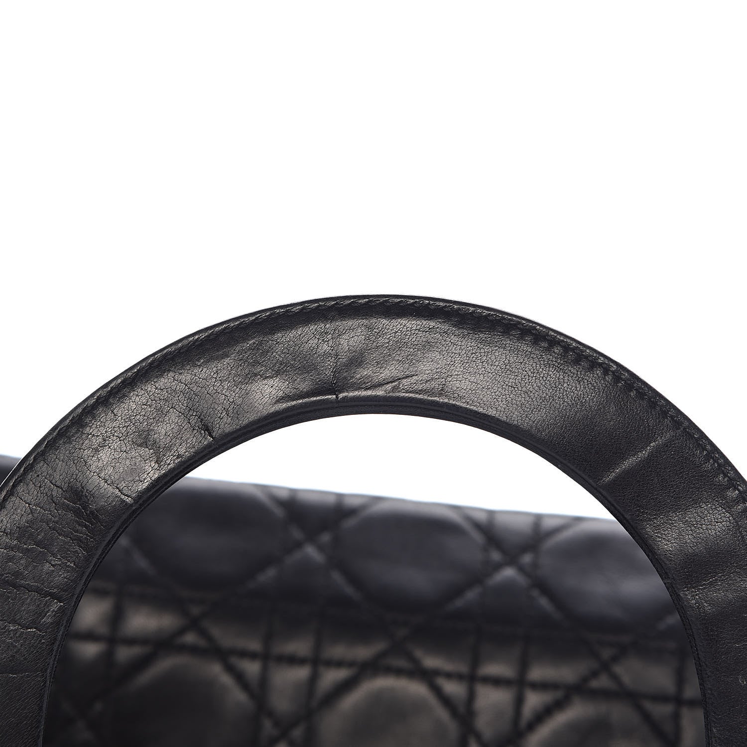 Christian Dior Lambskin Cannage Medium Lady Dior Black 15 of 22