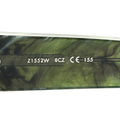 Louis Vuitton Acetate Marble Effect Swarovski Cyclone Sunglasses Z1552W Green 6 of 7