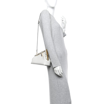 Fendi Shiny Nappa Snakeskin Small Fendi First White Roccia 2 of 12