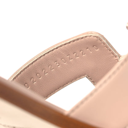 Hermes Box Calfskin Oran Sandals 37 Bois De Santal 7 of 8