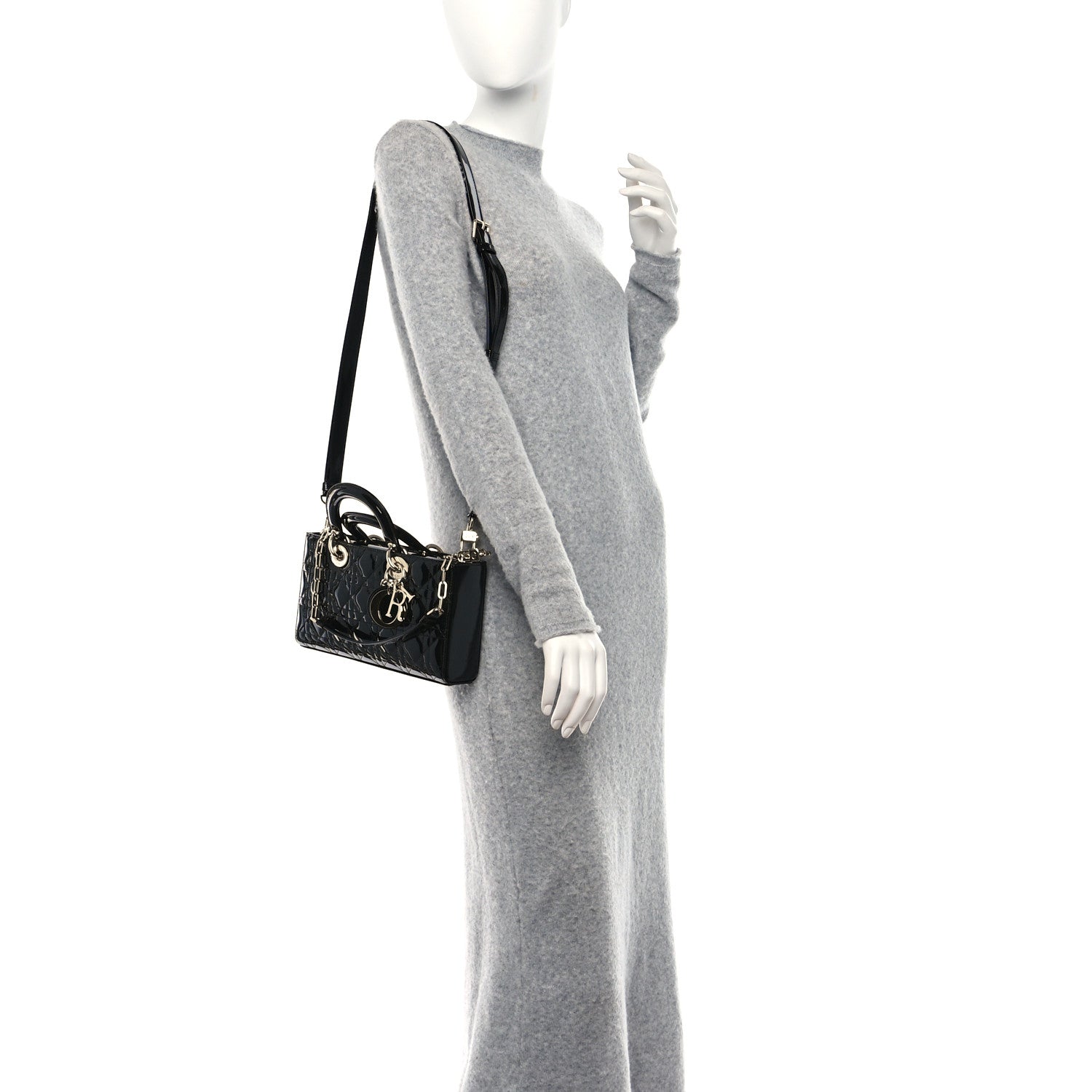 Christian Dior Patent Cannage Small Lady D-Joy Black 2 of 8