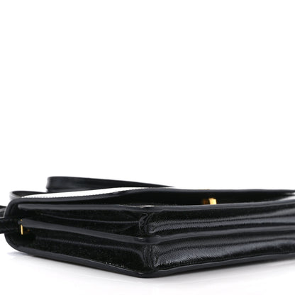 Prada Saffiano Vernice Mini Crossbody Wallet Black 6 of 10