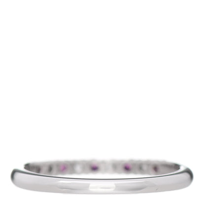 Tiffany Platinum Diamond Pink Sapphire 2.2mm Embrace Half Circle Ring 54 7 3 of 6