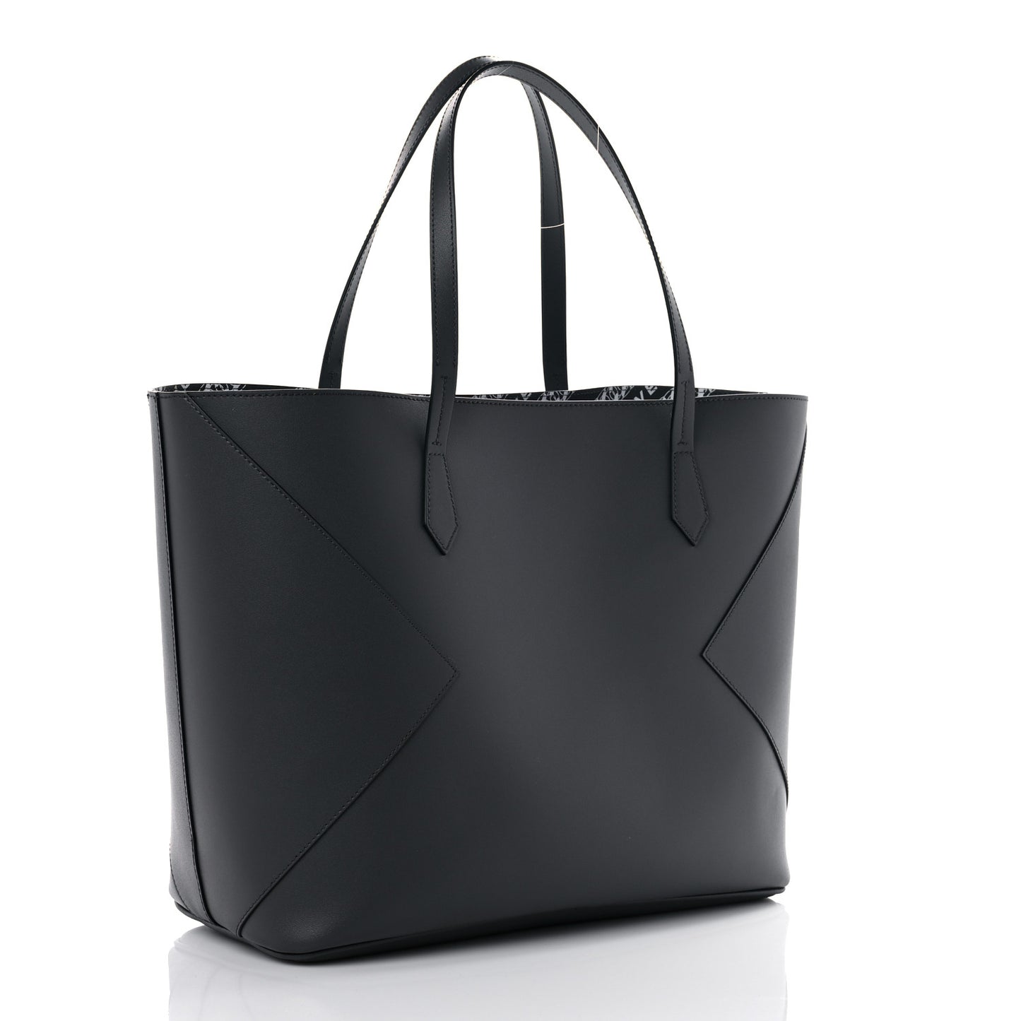 Smooth Calfskin Wing Shopper Tote Grey