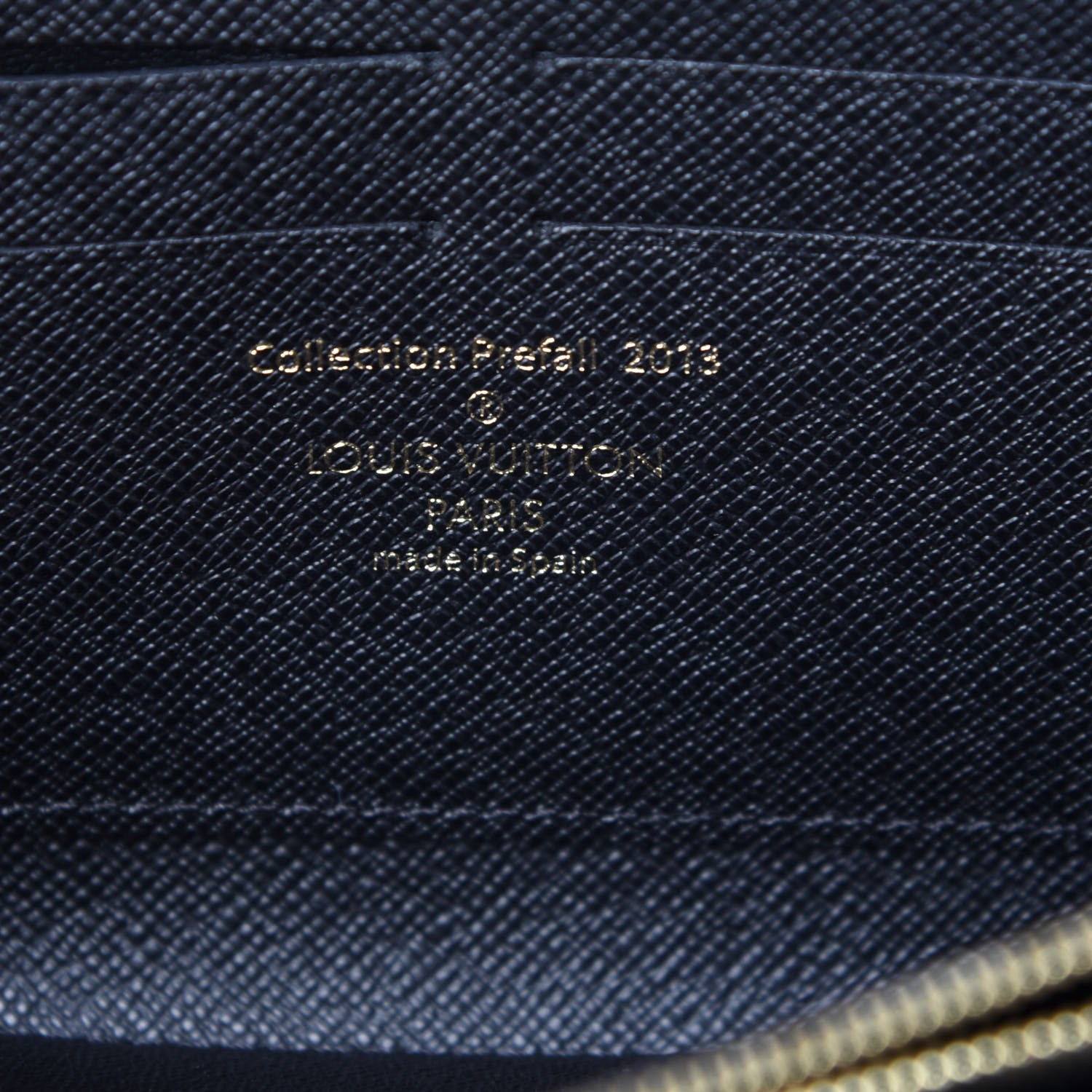 Louis Vuitton Damier Paillettes Zippy Wallet Black 6 of 9