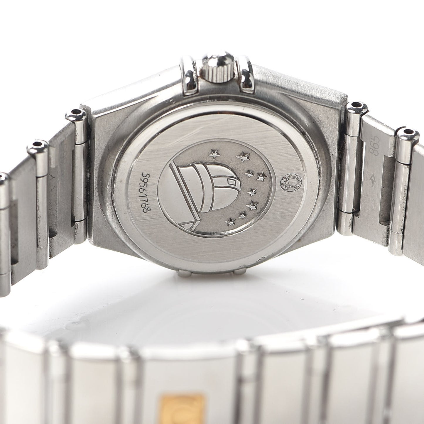 Stainless Steel Diamond Bezel Mother of Pearl 22mm Constellation Quartz Watch 1460.75.00