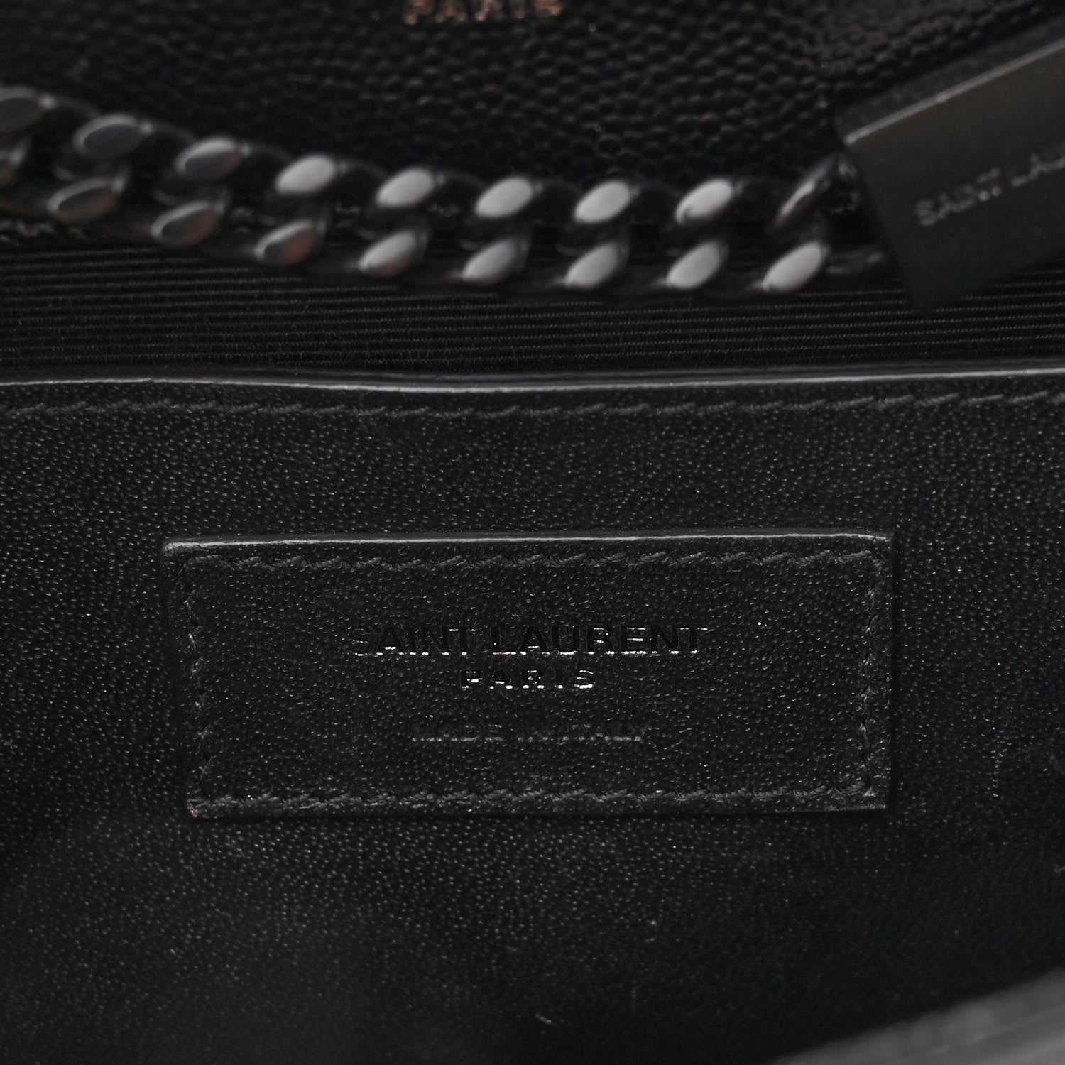 Saint Laurent Grain De Poudre Small Monogram Kate Satchel Black 5 of 8