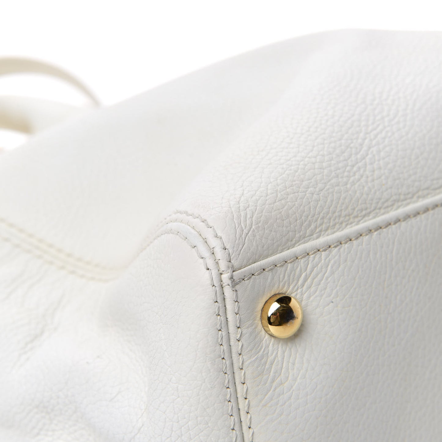 Calfskin Cerf Executive Shopper Tote White