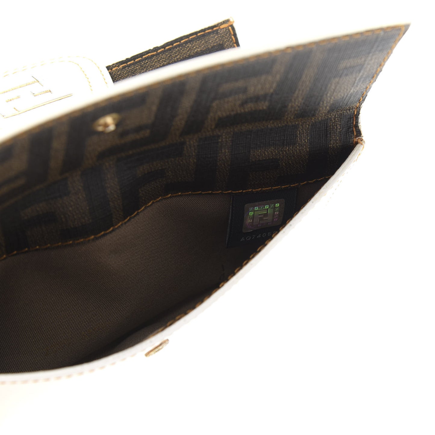 Coated Canvas Zucca Spalmati Continental Wallet White Tobacco