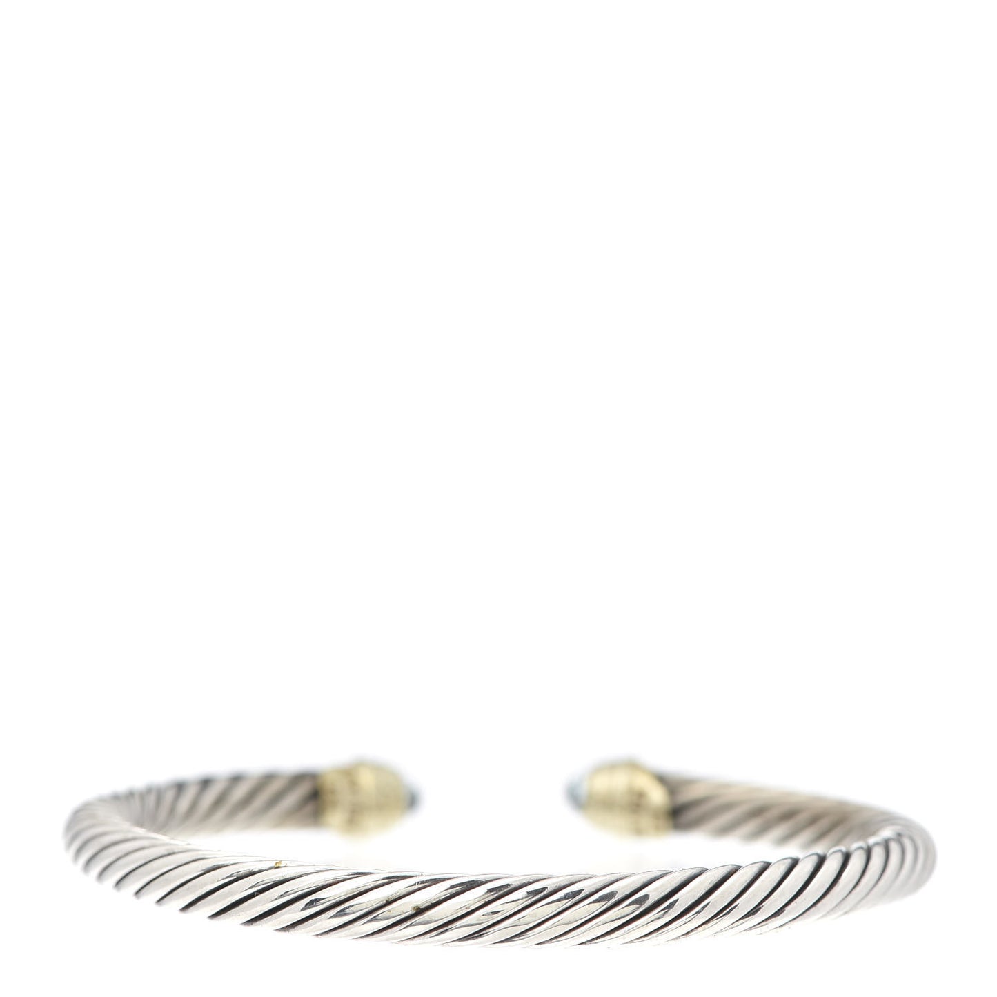 Sterling Silver 14K Yellow Gold Prasiolite 5mm Cable Classics Petite Color Bracelet