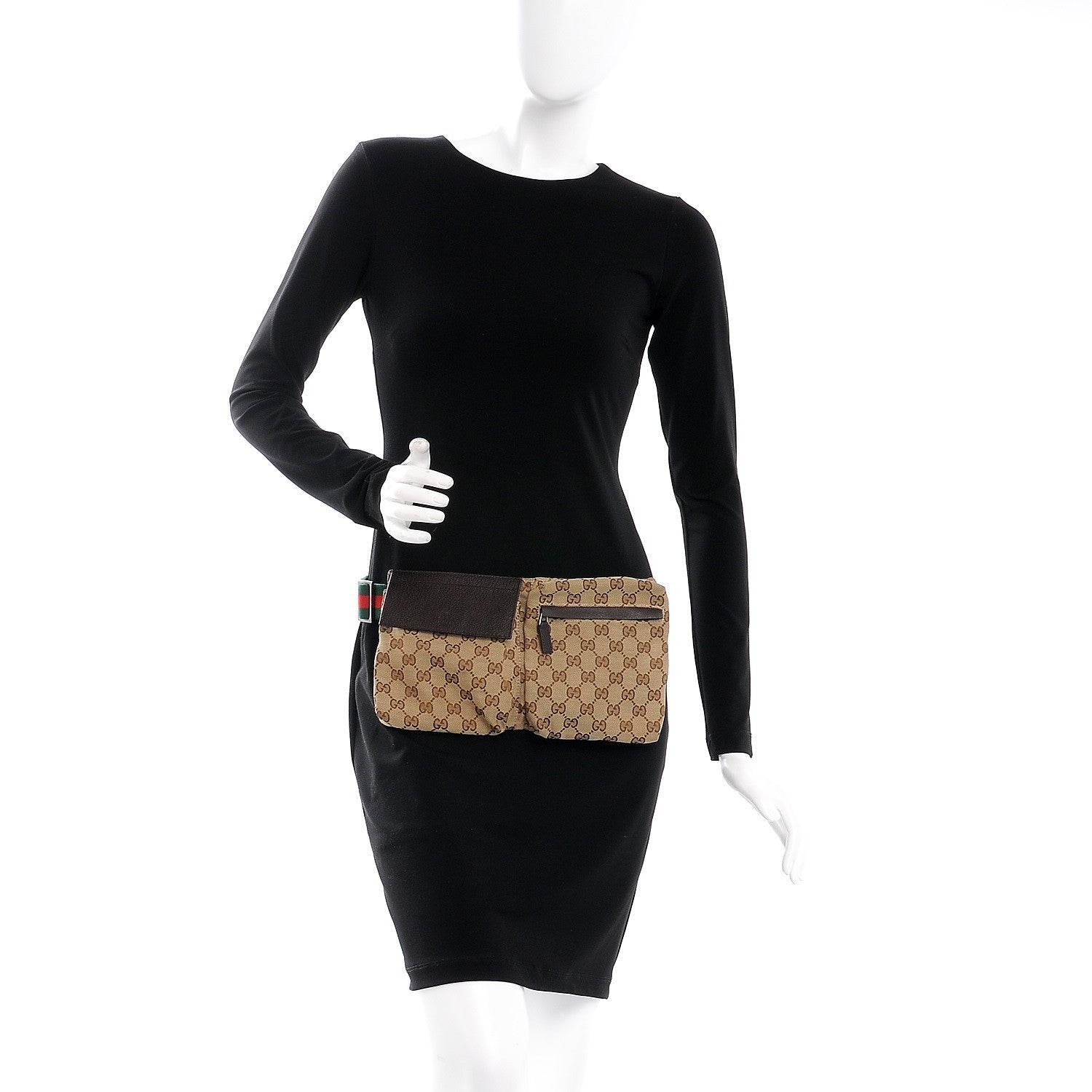 Gucci Monogram Web Belt Bag Dark Brown 2 of 8