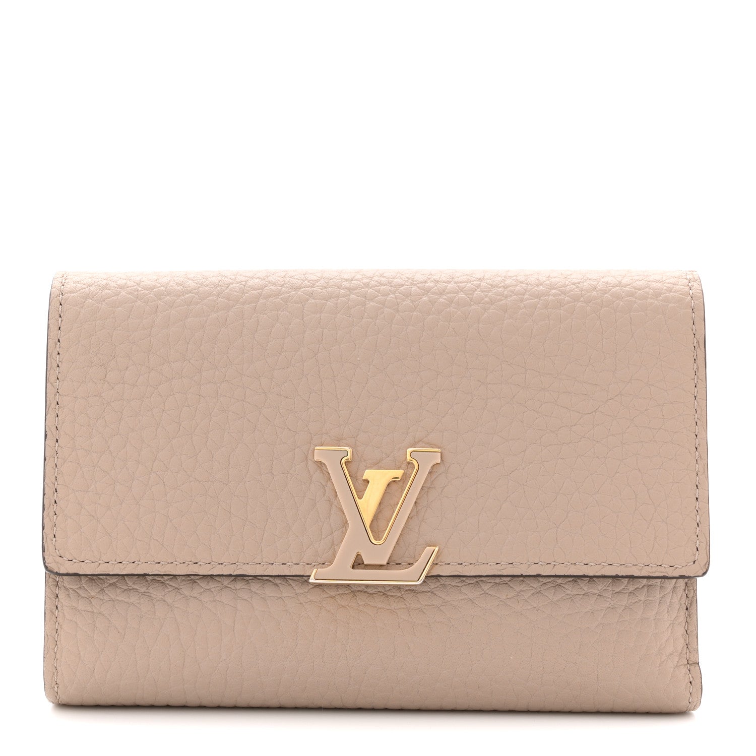 Louis Vuitton Taurillon Capucines Compact Wallet Galet 1 of 7