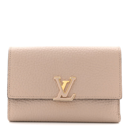 Louis Vuitton Taurillon Capucines Compact Wallet Galet 1 of 7