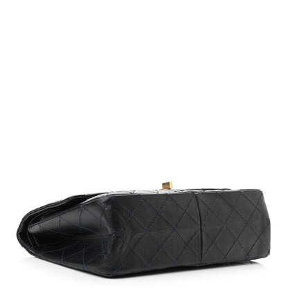 Chanel Aged Calfskin Quilted 2.55 Reissue 226 Flap Navy Blue 4 of 10