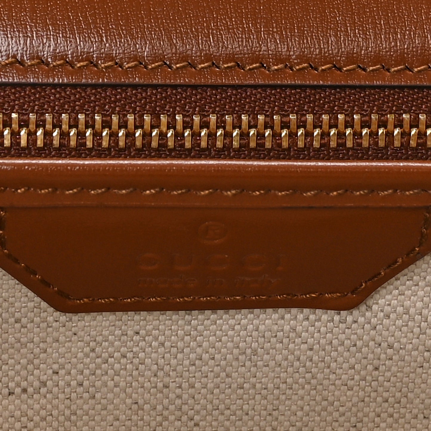Boarded Dyana Lux Calfskin Web Small Bamboo 1947 Top Handle Bag Brown
