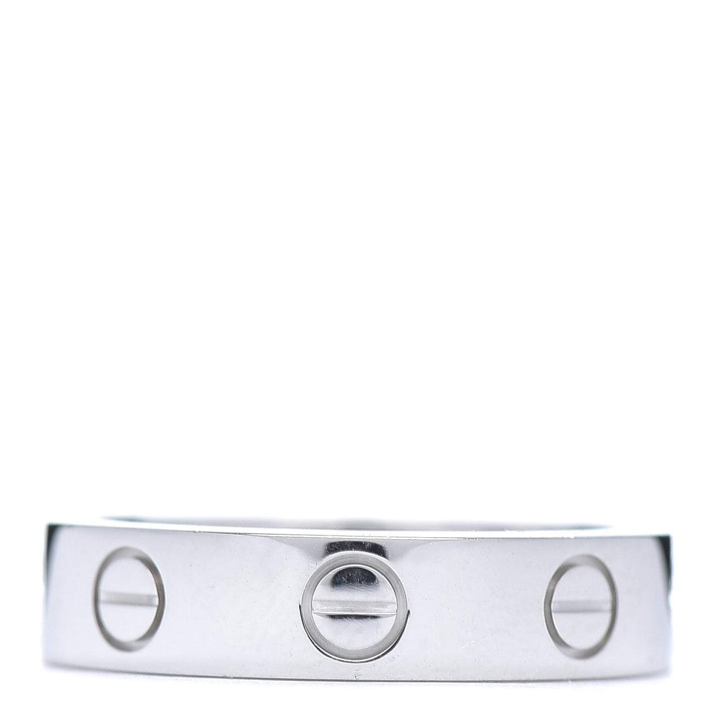 18K White Gold Diamond 4mm LOVE Wedding Band Ring 47 4