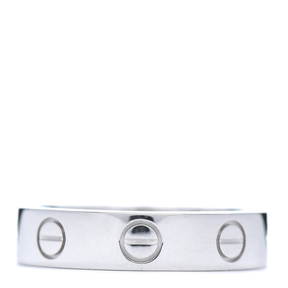 Cartier 18K White Gold Diamond 4mm LOVE Wedding Band Ring 47 4 3 of 4