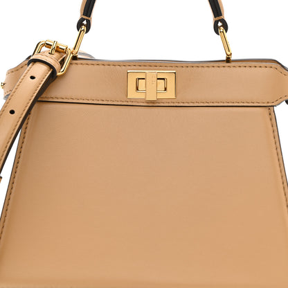 Fendi Shiny Nappa Petite Peekaboo I SEE U Satchel Miele Scuro 15 of 15