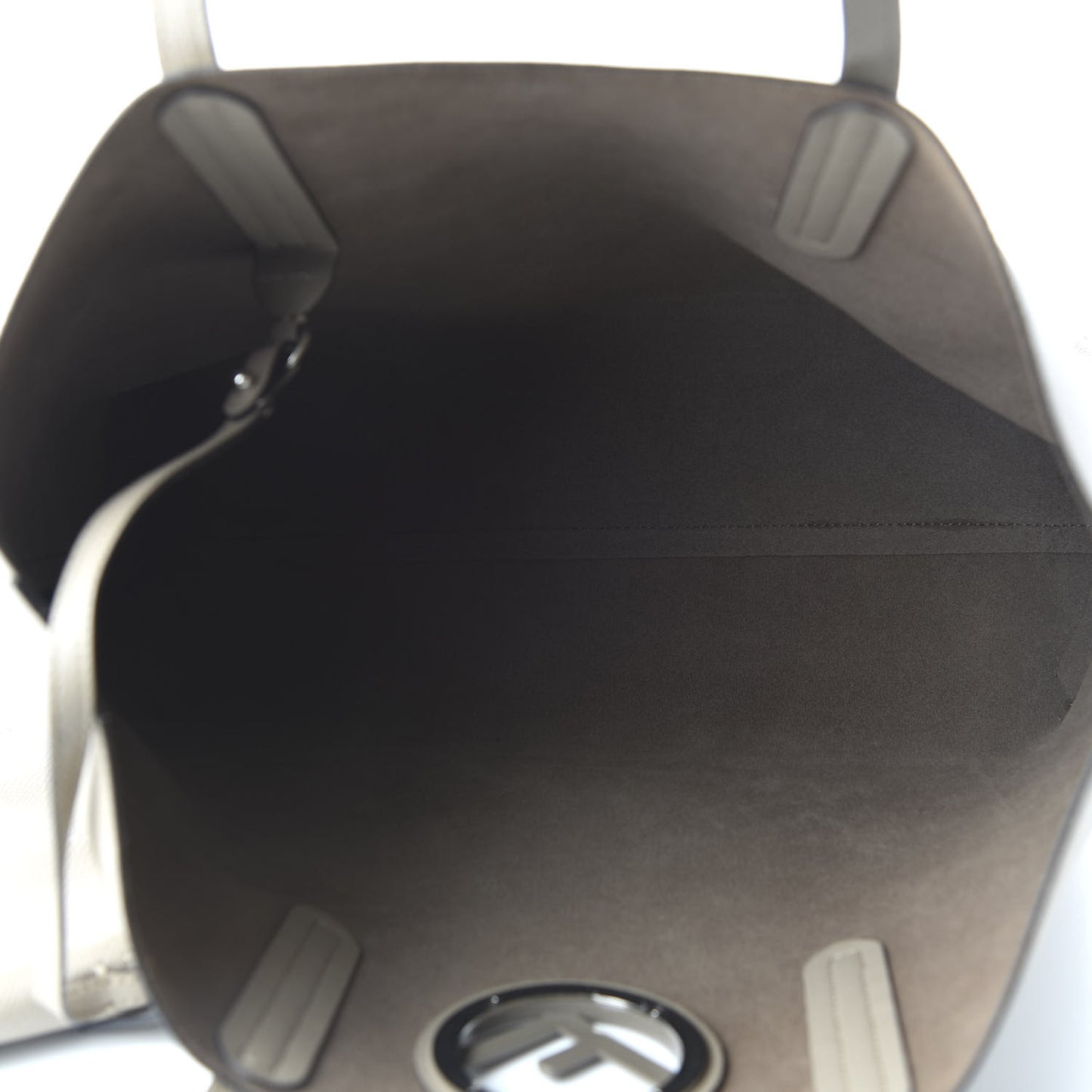 Vitello Vienna Enamel F is Fendi Shopping Tote Tortora Taupe