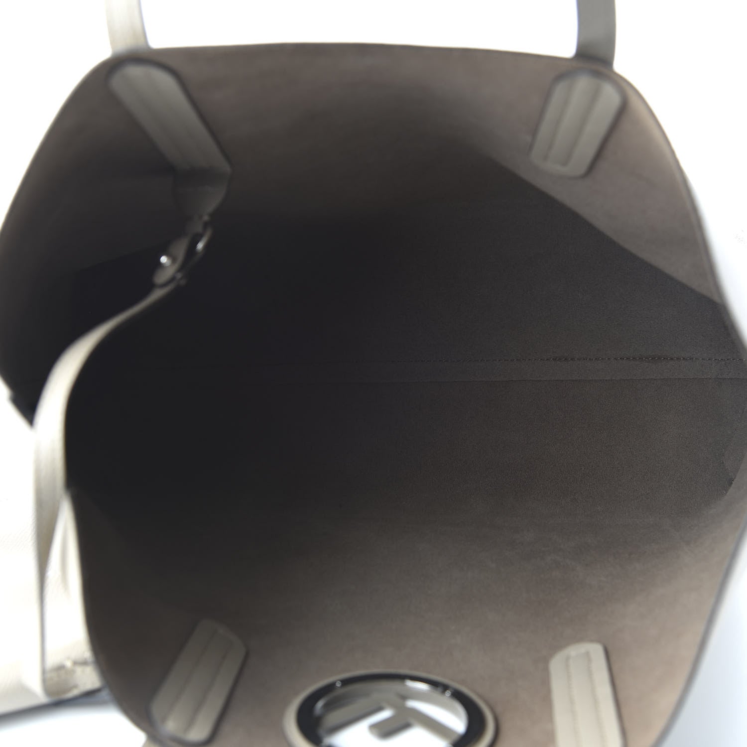 Fendi Vitello Vienna Enamel F is Fendi Shopping Tote Tortora Taupe 5 of 9